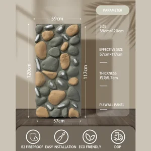 pu big cobblestone panel